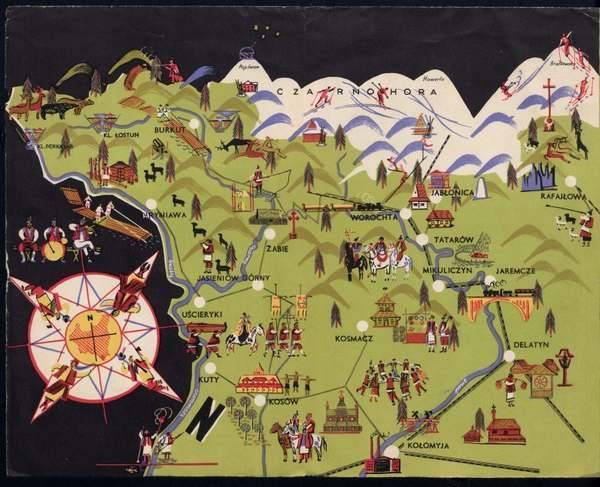 Реклама Гуцульщины как туристического региона в 1930-х годах: открытки и проспекты. ФОТО