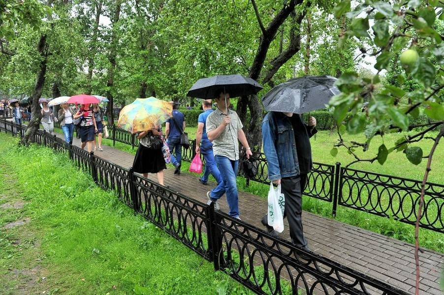 Облачная погода и небольшой дождь ожидаются в Москве