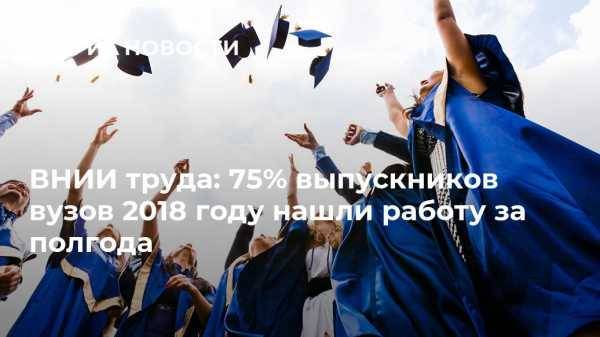 ВНИИ труда: 75% выпускников вузов в 2018 году нашли работу за полгода