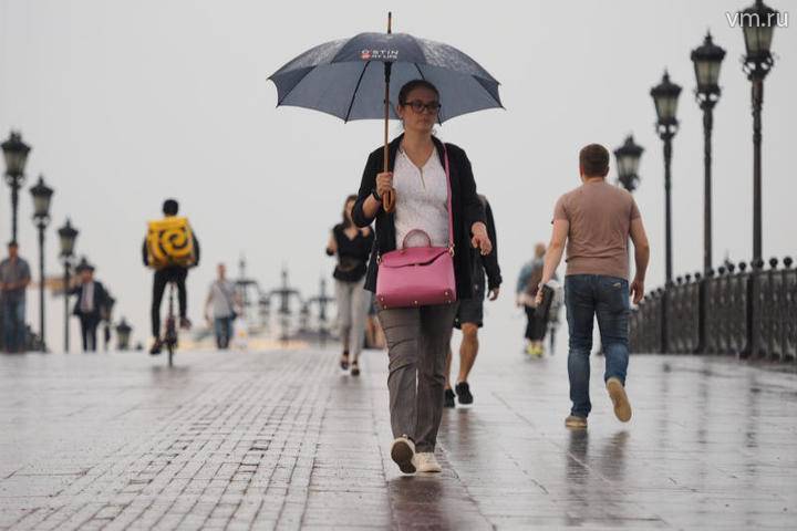 Небольшие дожди ожидают москвичей в понедельник
