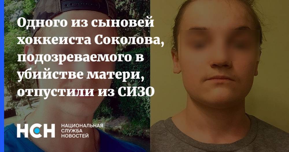 Одного из сыновей хоккеиста Соколова, подозреваемого в убийстве матери, отпустили из СИЗО