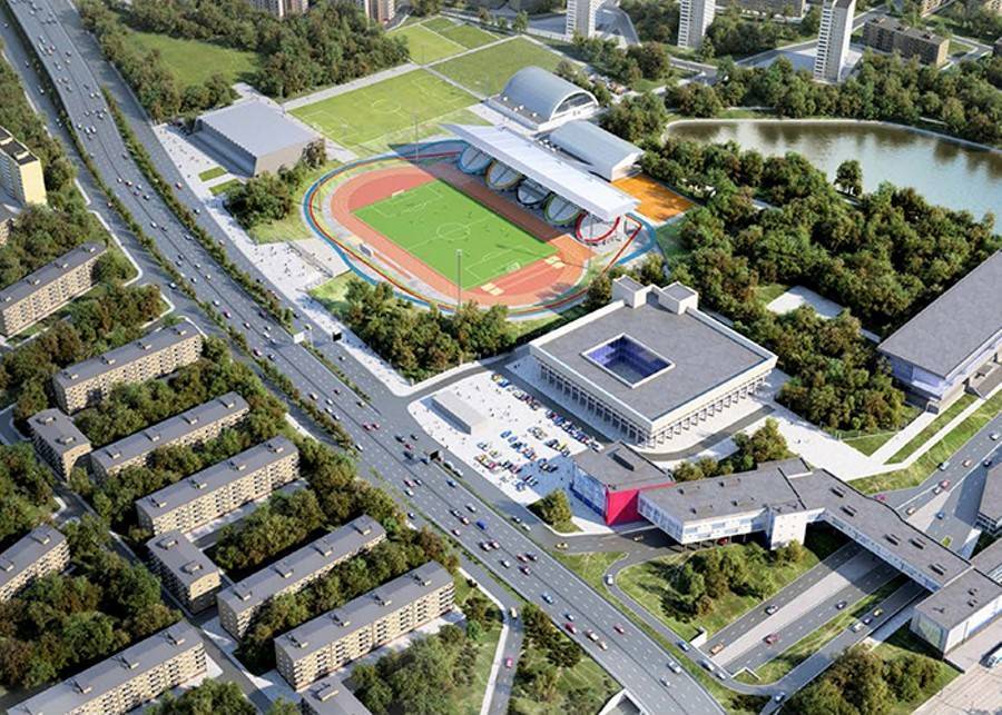 Футбольный стадион "Москвич" на юго-востоке столицы реконструируют