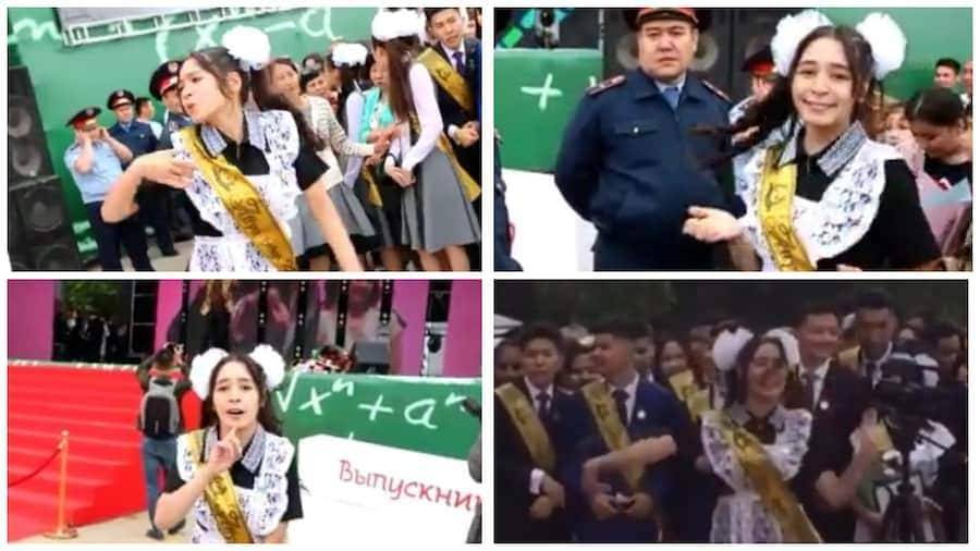 Видео с танцем казахстанской выпускницы на линейке стало хитом