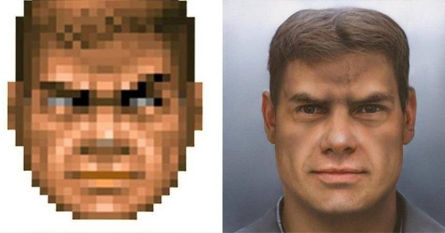 Нейросеть создала реалистичный портрет героя Doom