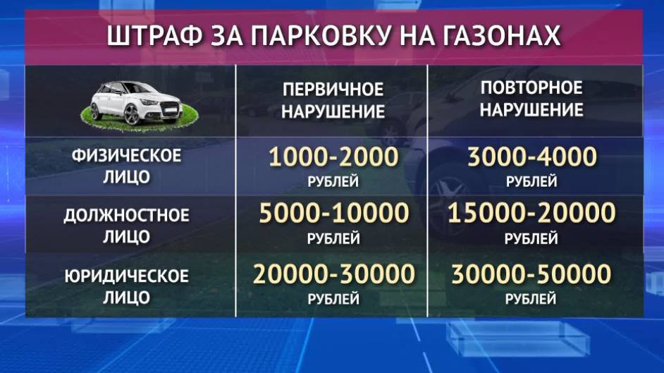 В Башкирии за парковку на газонах автомобилистов оштрафовали на 14 млн рублей