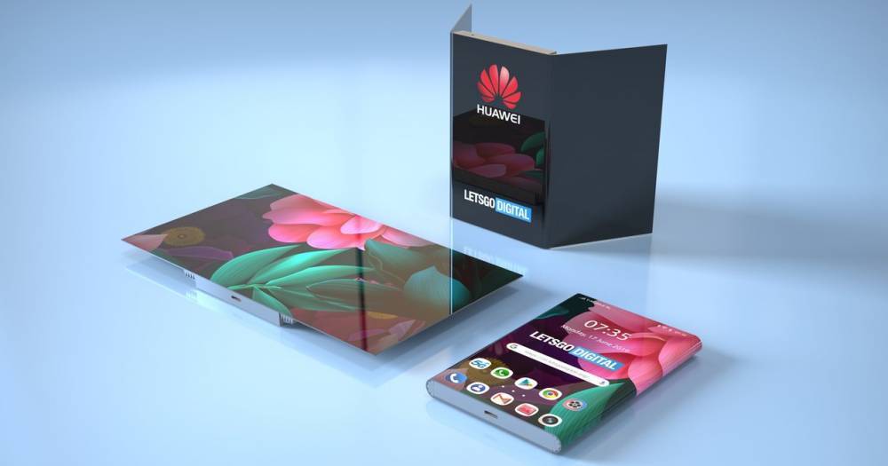 Huawei запатентовала смартфон с экраном, складывающимся с двух сторон