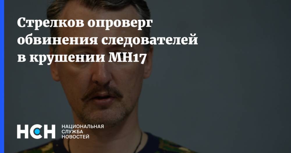 Стрелков опроверг обвинения следователей в крушении МН17