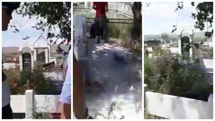 Шашлыки между могил: пикник на кладбище сняли на видео в Талдыкоргане