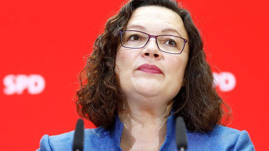 Лидер немецких социал-демократов покинула свой пост