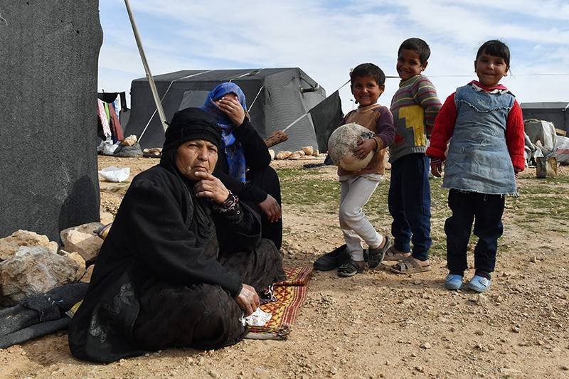 Лагерь Харджилла в Сирии принял беженцев из Идлиба
