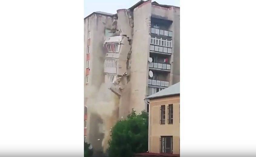 Видео обрушения многоэтажного дома в Молдавии появилось в Сети