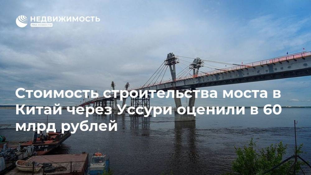 Стоимость строительства моста в Китай через Уссури оценили в 60 млрд рублей