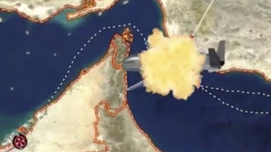 Пентагон опубликовал карту маршрута сбитого Ираном беспилотника