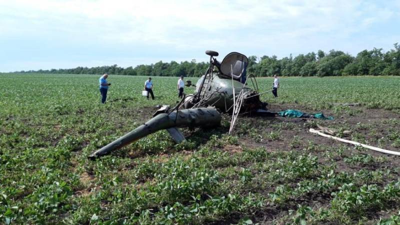 СК инициировал доследственную проверку крушения вертолета Ми-2 на Кубани