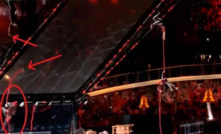 Видео: на церемонии открытия Европейских игр гимнастка сорвалась с высоты?