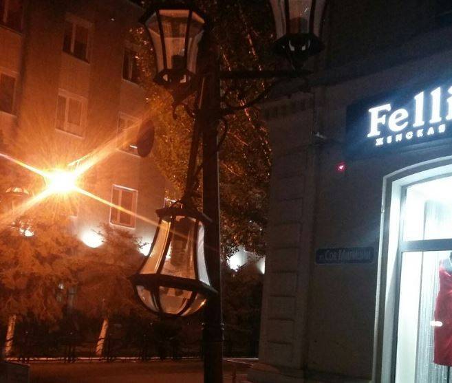 В Астрахани хулиганы сломали фонарь возле полиции