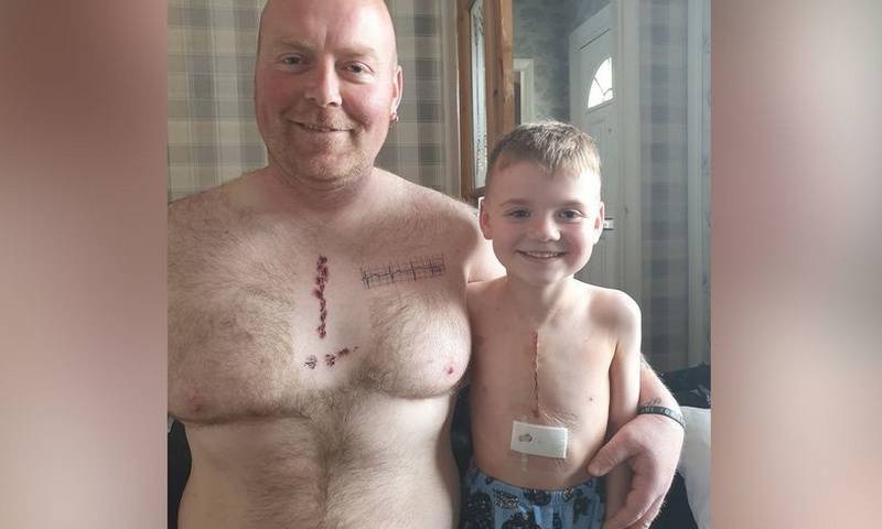 Папа нашёл милый способ, как поддержать 6-летнего сына после операции на сердце