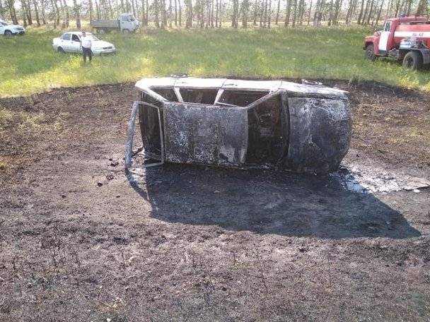 В Башкирии опрокинулся и загорелся автомобиль, есть пострадавшие