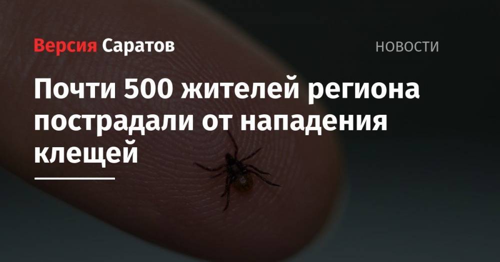 Почти 500 жителей Саратовской области пострадали от нападения клещей