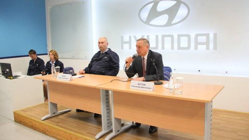 Беглов оценил завод Hyundai в Петербурге