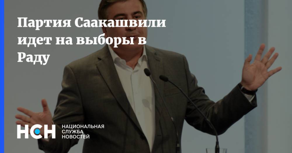 Партия Саакашвили идет на выборы в Раду