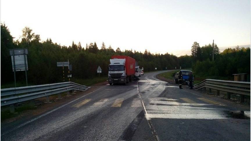В Кировской области на трассе столкнулись два грузовика