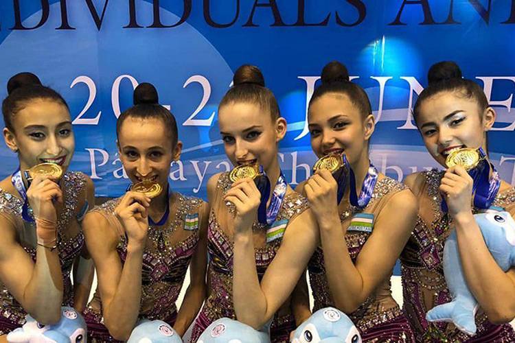 У узбекских гимнасток — 8 золотых медалей ЧА-2019 в Таиланде | Вести.UZ