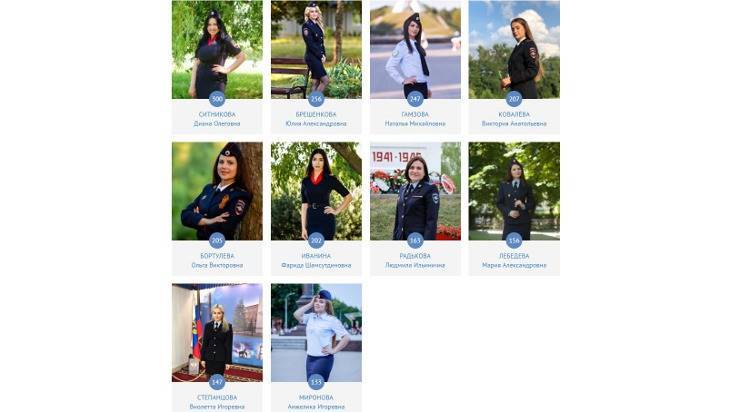 В Брянской области выбрали десятку самых красивых сотрудниц полиции