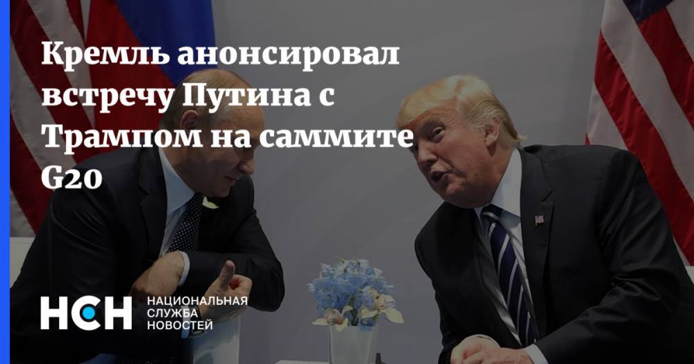 Кремль анонсировал встречу Путина с Трампом на саммите G20