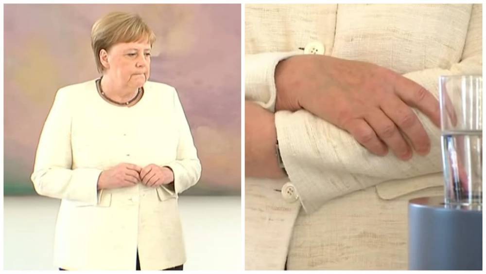 Новый "электрический" приступ случился у Ангелы Меркель на публике (видео)