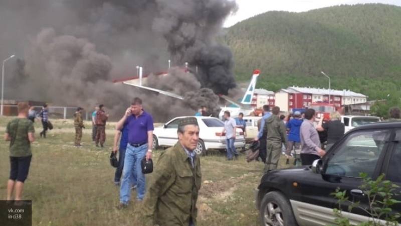 Видео крушения АН-24 в Бурятии появилось в Сети