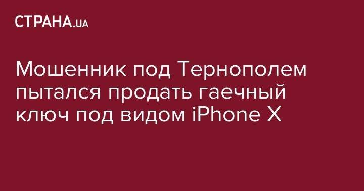 Мошенник под Тернополем пытался продать гаечный ключ под видом iPhone Х