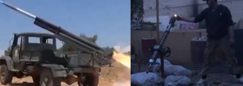 Показано видео использования боевиками очередной версии "шайтан-трубы" в Сирии