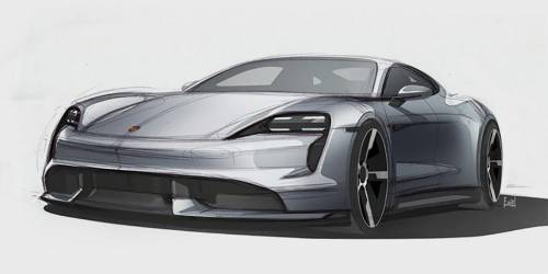 Porsche показала дизайн первого электрокара :: Autonews