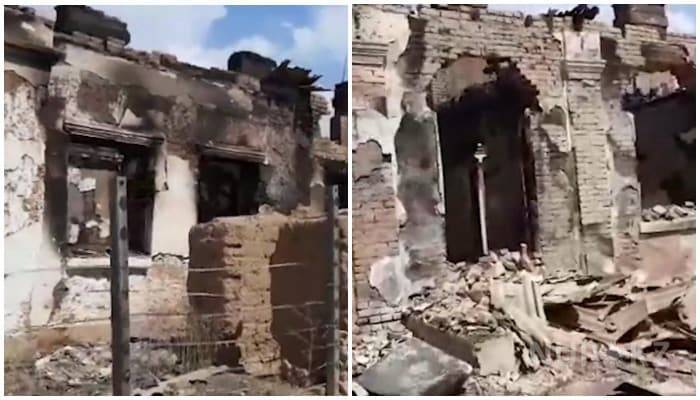 Дом рядом с воинской частью сгорел дотла при взрывах в Арыси (видео)