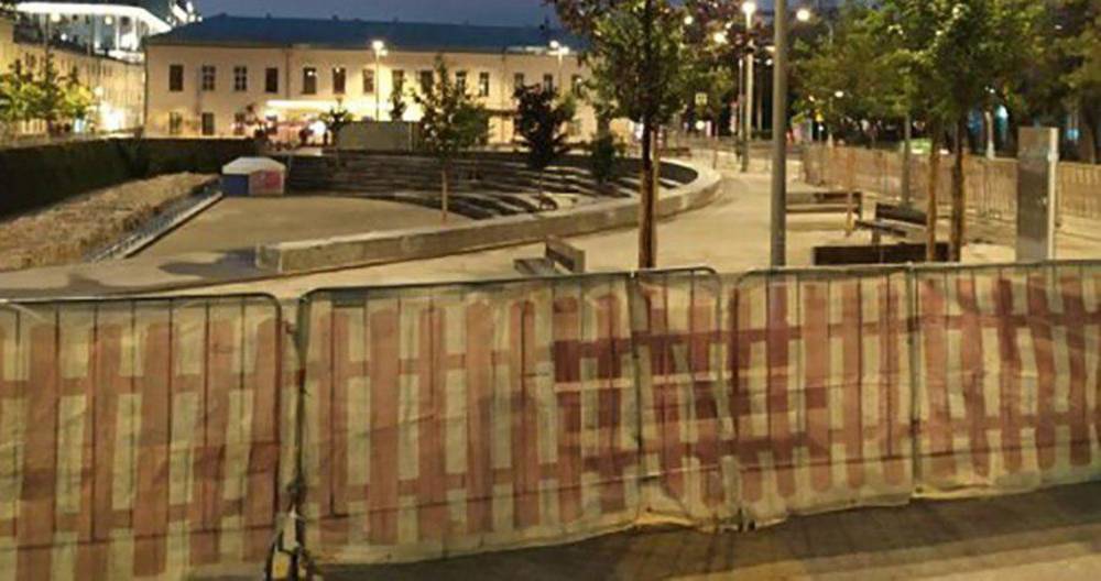 Хохловскую площадь в центре Москвы закрыли на ремонт