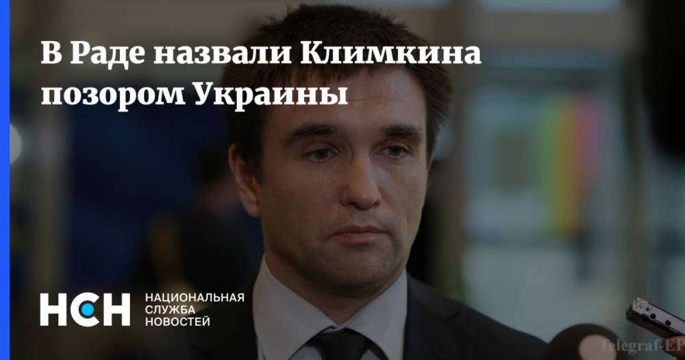 В Раде назвали Климкина позором Украины