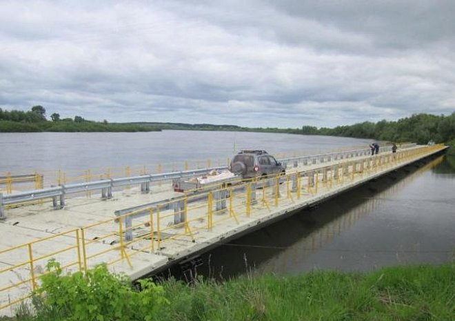В Спасском районе завершается ремонт наплавного моста через Оку