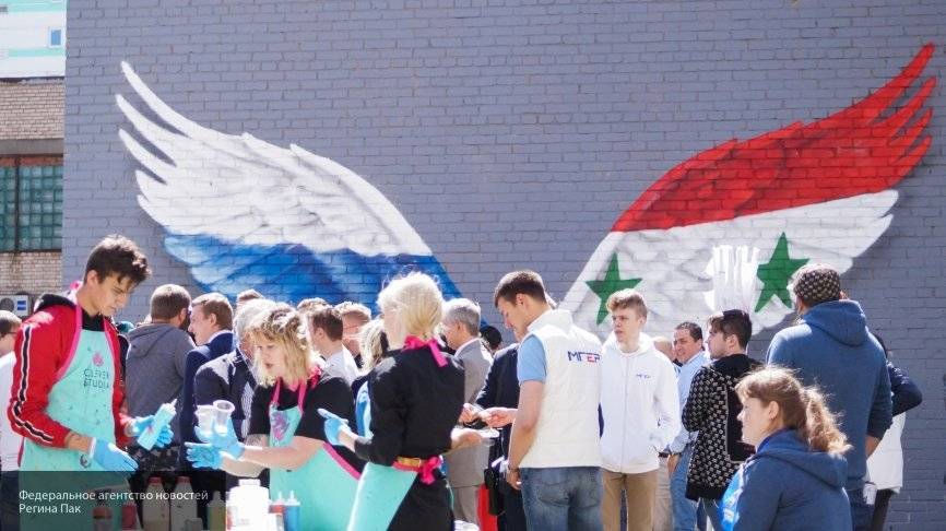 Граффити, посвященное дружбе России и Сирии, появилось в Петербурге