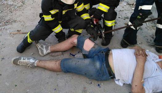 У Києві на будівництві чоловік поранив ногу металевим прутом