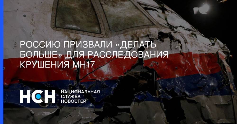 Россию призвали «делать больше» для расследования крушения MH17