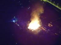 Пожар в деревне Андрейково, где погибла женщина, сняли с квадрокоптера