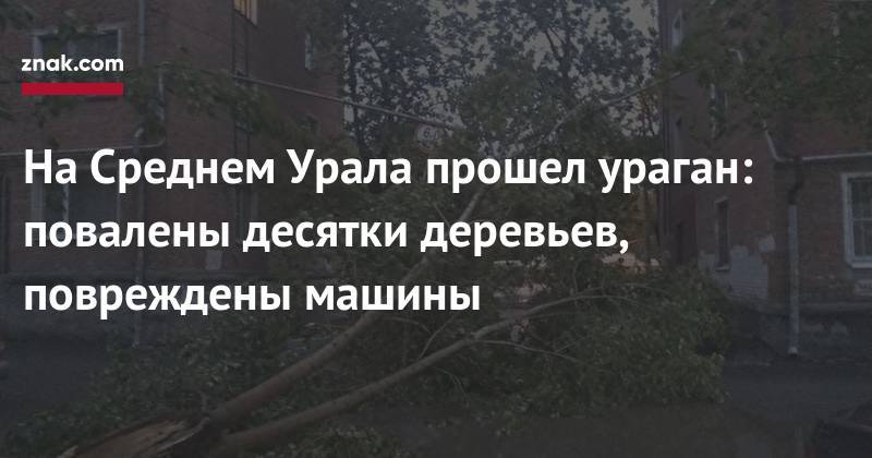 На&nbsp;Среднем Урала прошел ураган: повалены десятки деревьев, повреждены машины