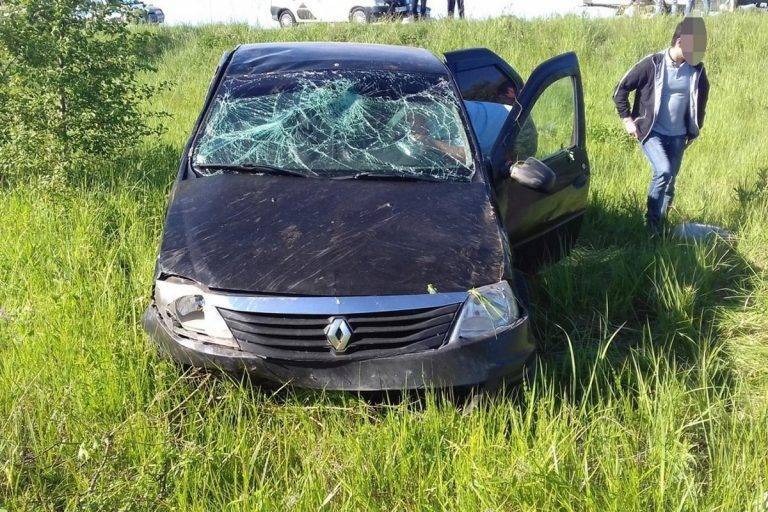 На трассе в Тверской области водитель иномарки не справился с управлением и вылетел в кювет