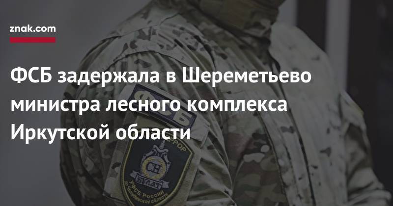 ФСБ задержала в&nbsp;Шереметьево министра лесного комплекса Иркутской области