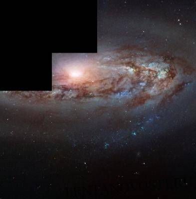 Телескоп Hubble снял сближение галактики с Млечным путем