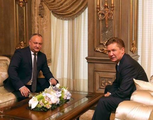Президент Молдавии и глава «Газпрома» обсуждают новый контракт