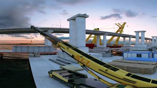Три года за три минуты: на ПМЭФ показали ролик о строительстве Крымского моста