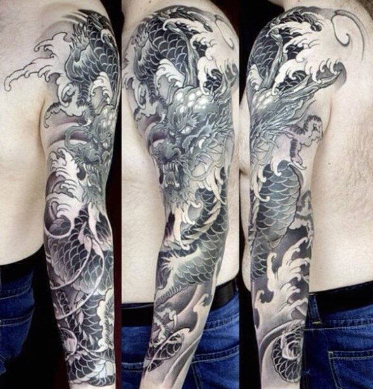 Татуировки дракона на плече мужские: варианты и значение