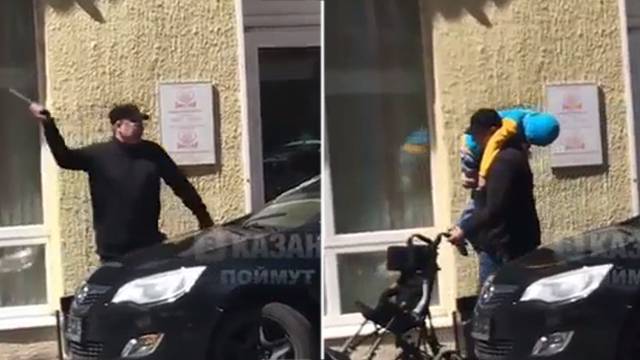 Видео: в Казани поддержали отца ребенка-инвалида, разбившего иномарку "автохама"